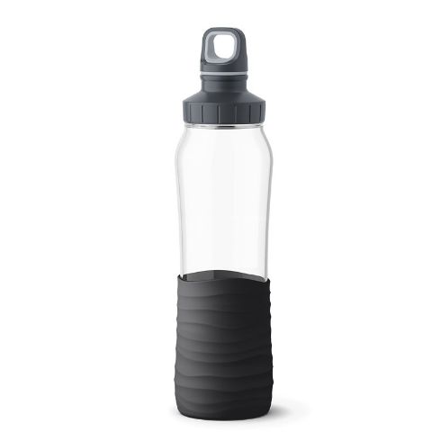 Emsa エムザ Drink2Go GLASS  ボトル ツイストオフキャップ 0.7L ブラック