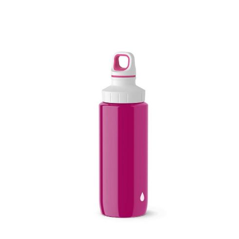 Emsa エムザ Drink2Go ツイストオフキャップ 0.6L ピンク - ドロップホワイト