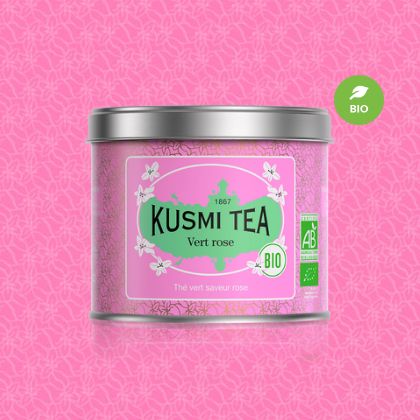 KUSMI TEA クスミティー グリーンティーローズ オーガニック メタルカン 100g