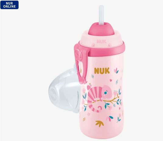 NUK ヌーク フレキシカップ ドリンクボトル ローズ 12ヶ月から 300ml 1個