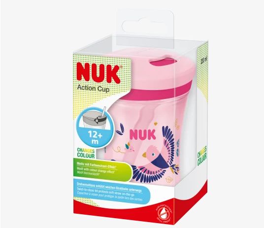 NUK ヌーク エボリューション アクションカップ ローズ 12ヶ月から 230ml 1個