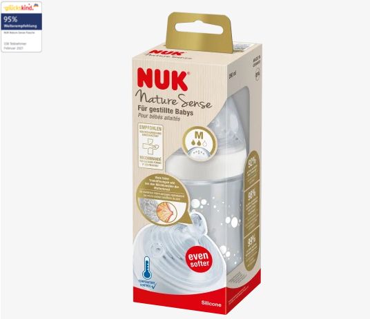 NUK ヌーク ネイチャーセンス 哺乳瓶 シリコーン サイズM 260ml 1個