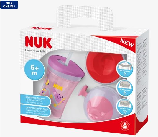 NUK ヌーク エボリューション ドリンクセット レッド/パープル 6ヶ月から 1セット