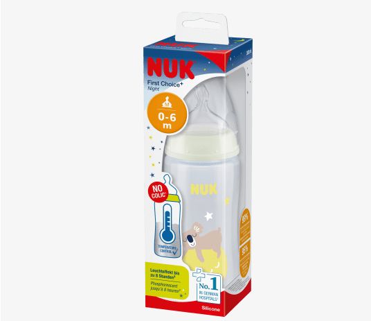 NUK ヌーク ファーストチョイス+ 哺乳瓶 シリコーン サイズM イエロー 300ml 1個
