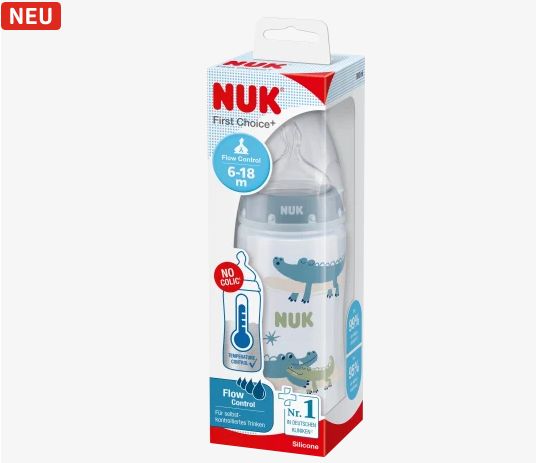 NUK ヌーク ファーストチョイス 哺乳瓶 クロコダイル サイズ2 6〜18ヶ月 300ml 1個