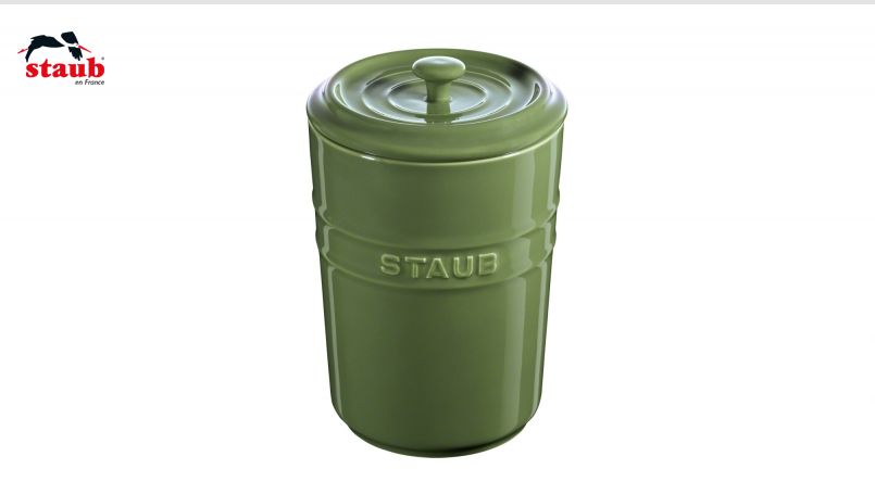 ストウブ(STAUB) ストレージ 収納容器 1.5L、バジルグリーン