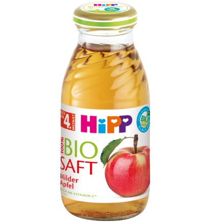 Hipp ジュース 100%オーガニックジュース マイルドリンゴ 4か月から 200ml