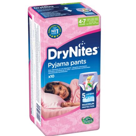 Drynites パジャマパンツ 女の子向け 4〜7歳 10枚