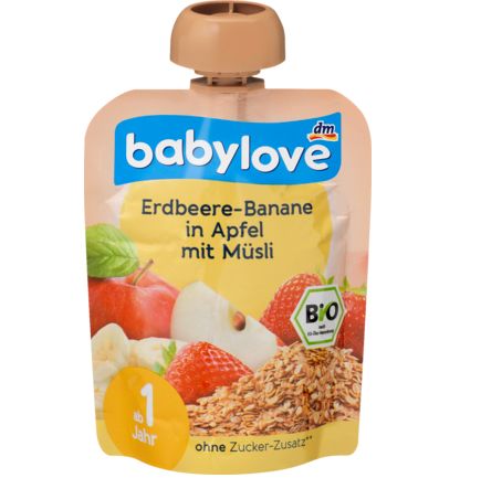 babylove スクイズパック リンゴ・イチゴ・バナナ ミューズリー入り 1歳から 90 g