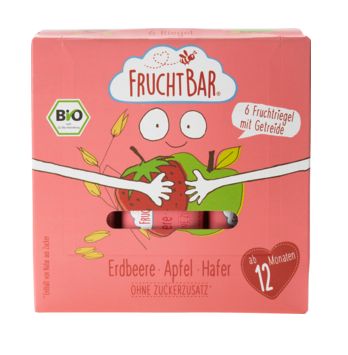 FruchtBar 果物バー  イチゴ・リンゴ・オーツ麦 12か月から 23g×6個(138g)
