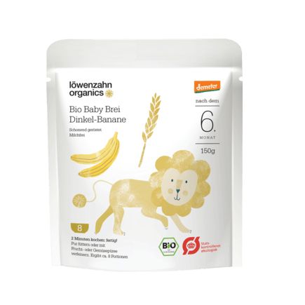 Lowenzahn Organics シリアル粥 スペルト小麦・バナナ 6か月から 150g