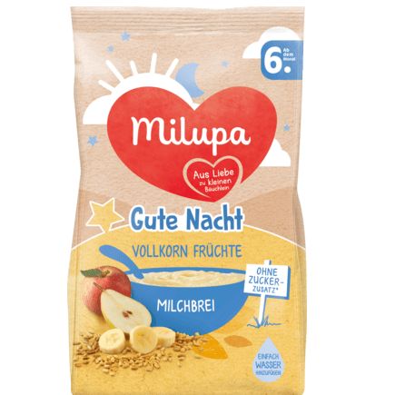 Milupa ミルク粥 夜用 全粒穀物果物 6か月から 400g