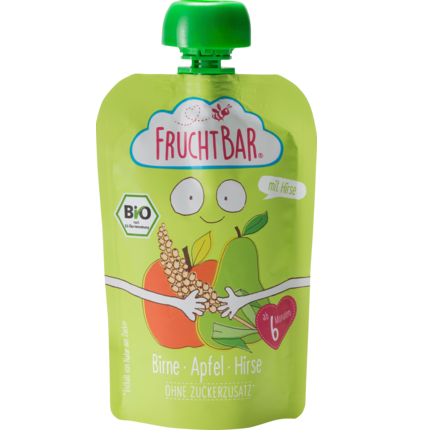 FruchtBar スクイズパック  洋ナシ・リンゴ・キビ 6か月から 100g
