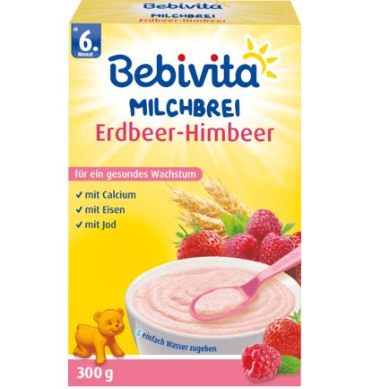 Bebivita イチゴ・ラズベリーのミルク粥 6か月から 0.3kg