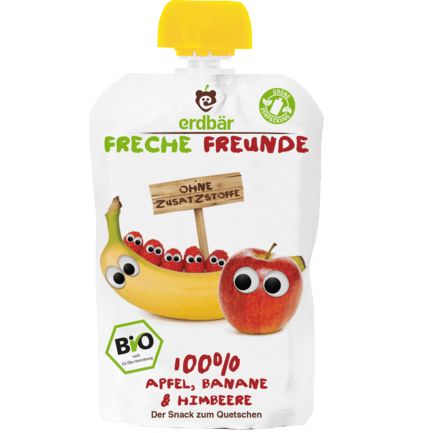 Freche スクイズパック 100%リンゴ・バナナ・ラズベリー 1歳から 100g
