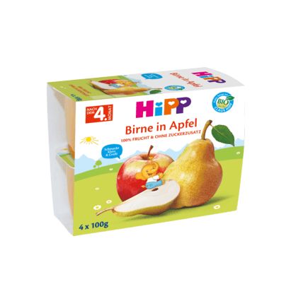 Hipp 果物カップ リンゴ・洋ナシ 4か月から 100g×4個(0.4kg)