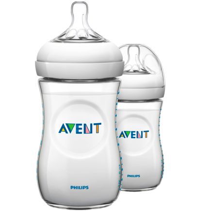Philips AVENT ナチュラル哺乳瓶 260ml ダブルパック 2つ穴 新生児から 2セット