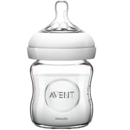 Philips AVENT ガラス哺乳瓶 ナチュラル 120ml 2つ穴 新生児から 1個