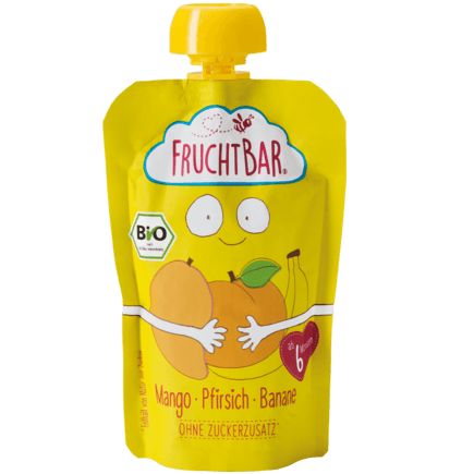 FruchtBar スクイズパック マンゴー・桃・バナナ 6か月から 100g