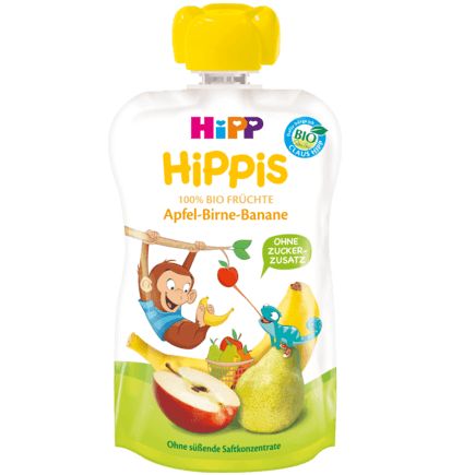 Hipp スクイズパック Hippis リンゴ・洋ナシ・バナナ 1歳から 100g