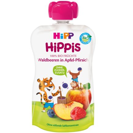 Hipp スクイズパック Hippis リンゴ・桃・ワイルドベリー 1歳から 100g